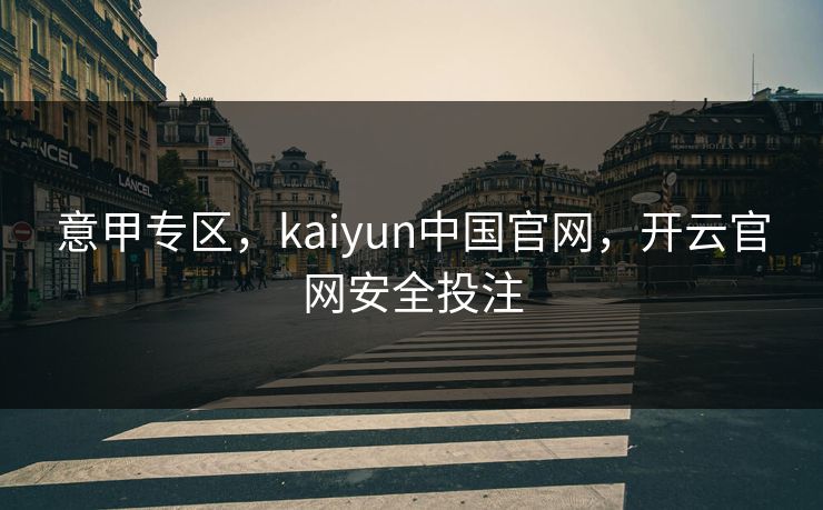 意甲专区，kaiyun中国官网，开云官网安全投注